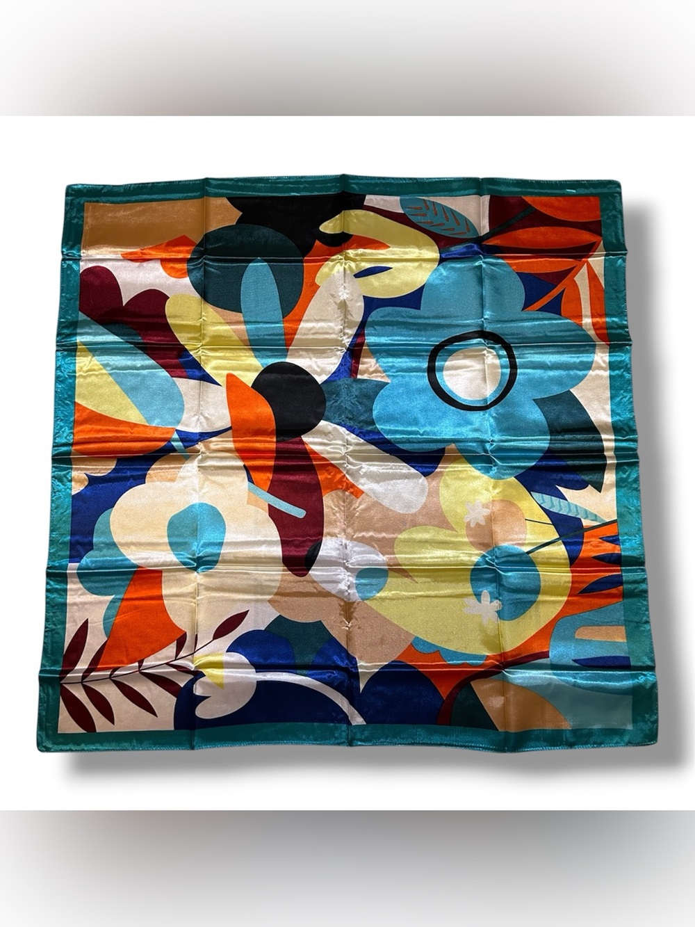 Light Blue Scarf 35” x 35” for Women Beach